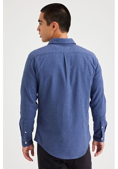 Dockers Minimalist Uzun Kol Erkek Gömlek - Günlük & Şık Mavi