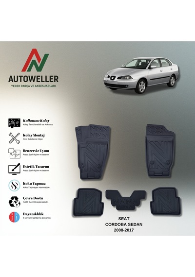Seat İbiza 2002-2008 Uyumlu Havuzlu Oto Paspas