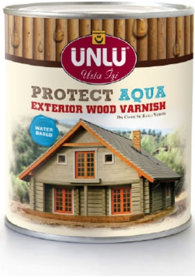 Ünlü Protect Aqua Su Bazlı Dış Cephe Vernik 1L