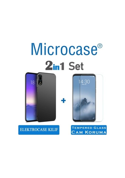 Microcase Meizu 16S Elektrocase Seri Silikon Kilif + Cam (Seç) 359218369