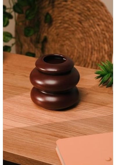 Love Bundles Bordo Mat Modern Tasarım Seramik El Yapımı Buhurdanlık Bordo 50 x 22
