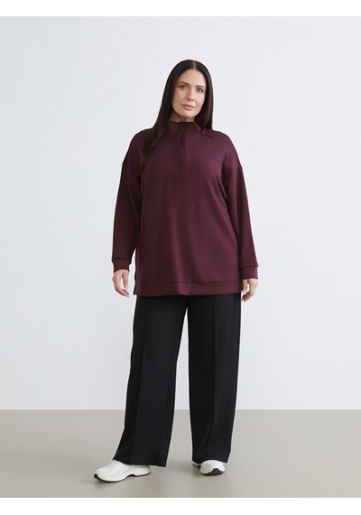 Lcw Everyday Mürdüm Dik Yaka Kadın Sweatshirt Tunik