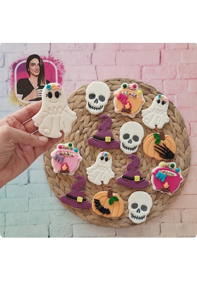 Halloween Cadılar Bayramı Konseptli Karışık Butik Kurabiye - 20 Adet