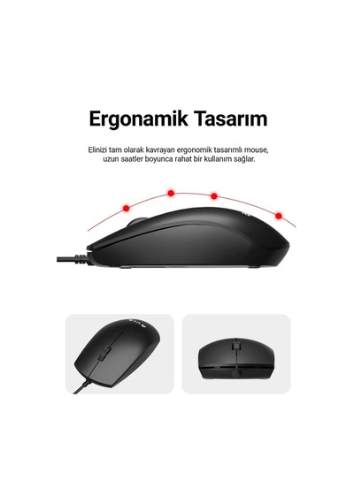 Miaxtreme Ac101 Kablolu Klavye Ve 1200 Dpı Optik Mouse Seti