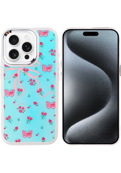 Apple Uyumlu iPhone 15 Pro Max Kılıf Airbag Tasarımlı Zore Hadra Kapak Kelebek