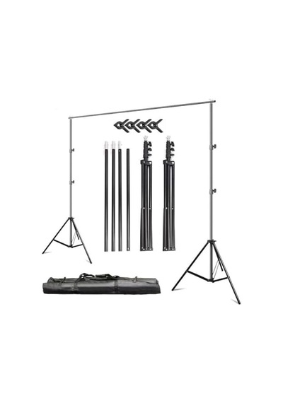 200 200 Cm / 78 78 İnç Alüminyum Alaşım Ayarlanabilir Fotoğraf Stüdyosu Arkaplan Backdrop Standı Destek Sistemi Kiti Ağır Fotoğraf Video Crossbar Kiti İle Ev Stüdyo Fotoğrafçılığı Kayıt İçin 6