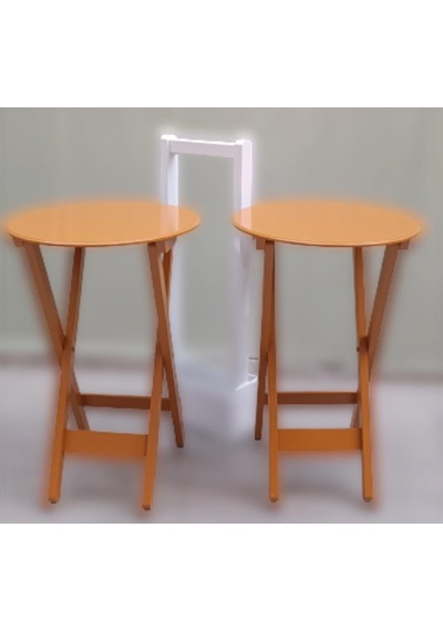 Çanta Zigon Sehpa Oval Model İkili Takım Ahşap Mdf Hardal Renk Uyumu El Yapımı
