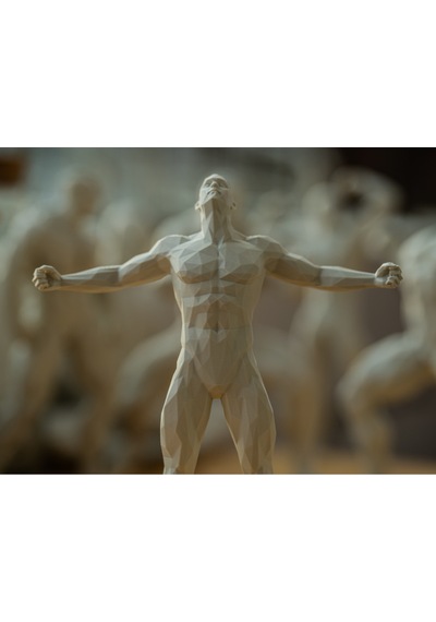 Muscle Man Dekoratif Figür - Modern Ofis Ve Ev Aksesuarı - Özel Tasarım Heykel
