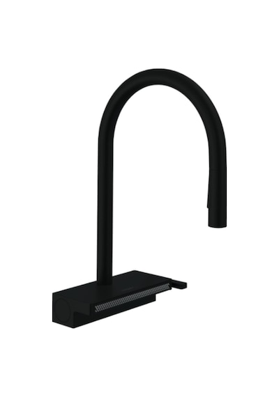 Hansgrohe Aquno Select M81 Tek Kollu Eviye Bataryası 170, Çekilebilir El Duşu, 3jet, Sbox Satin Siyah Siyah