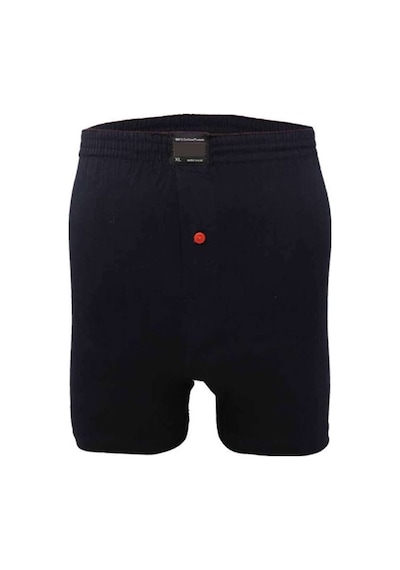 Düğmeli Pamuklu Erkek Penye Boxer Lacivert - 1146a Beden: M Standart