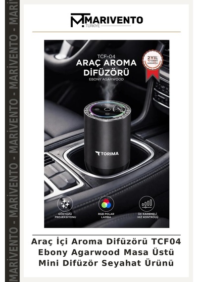 Araç İçi Aroma Difüzörü Tcf04 Ebony Agarwood Masa Üstü Mini Difüzör Seyahat Ürünü