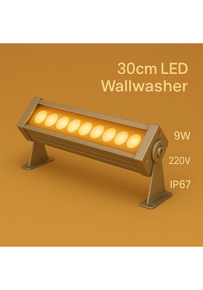 30cm 9w Amber Wallwasher Led Duvar Boyama, Minare, Bina Cephe, Organizasyon, Ağaç, İç-dış Kullanm Amber