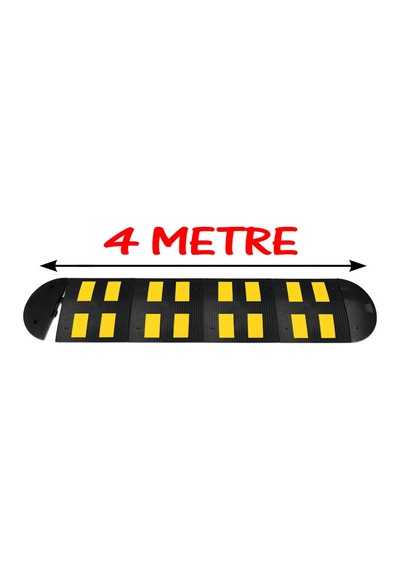 Kauçuk Yol Kasisi Hız Kesici Kasis Kauçuk Şaseli Trafik Yol Kasisi 4 Metre 50x50 Cm