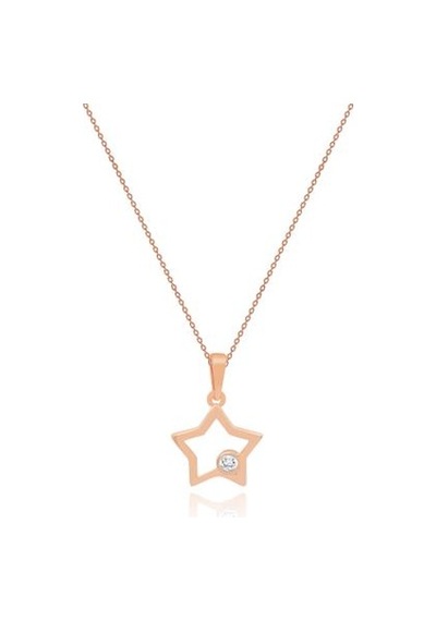 Diamond Line-Gülaylar - Pembe Altın 14 Ayar Yıldız Kolye N11.25059