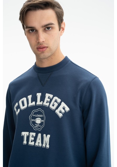 AR-MA Arma Erkek Yazı Baskılı Regular Fit Şardonsuz 3 İplik Bisiklet Yaka Sweatshirt 001