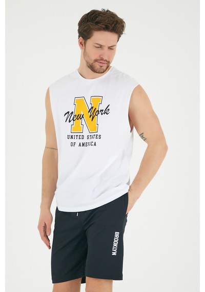 spr22ts117 Bisiklet Yaka Tshırt N Baskılı Tshırt