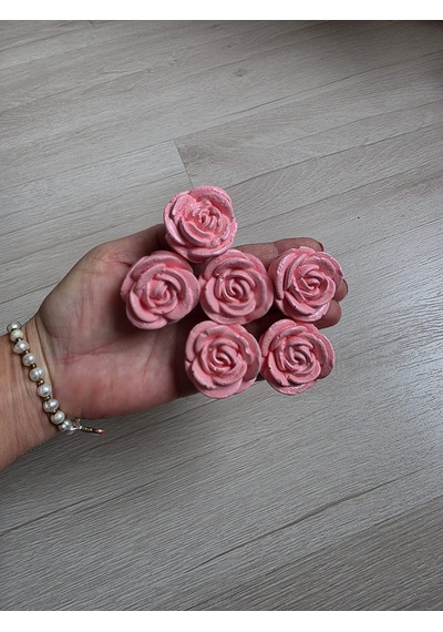 Dafniart 6'lı Set Kırmızı Kalp Şeklinde Çekmece Ve Dolap Kulpu, 4-5 Cm, Vidalı Açık Pembe