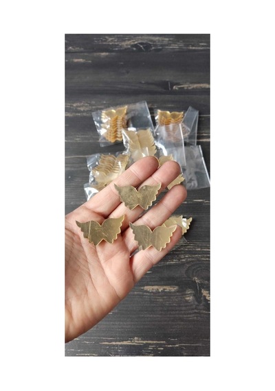 Gold Melek Kanadı Mini Boy 3 Cm 10 Adet