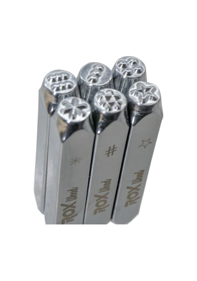 Rox Wood 0190 İşaretleme Zımba Seti 6 Mm - 6 Parça