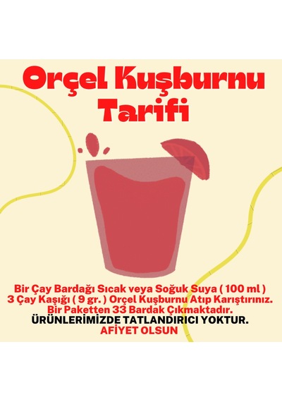 Orçel Kuşburnu Aromalı Toz İçecek 300 G