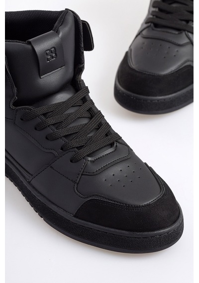 Avva Erkek Siyah Yüksek Bilekli Esnek Taban Sneaker Ayakkabı A31Y8027 Gri