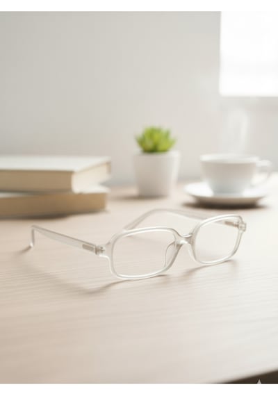 Glamy Kare Model Optik Uyumlu Mavi Işık Korumalı Gözlük Modern Çerçeveli Trend Şık Ve Modern Beyaz