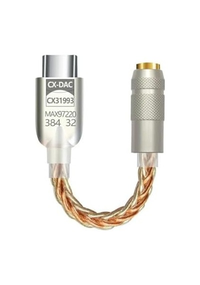 Type-c - 3.5 Cx31993 Max97220 Çip Hifi Dac Ses Kartı Kulaklık Kablosu Usb Başlık