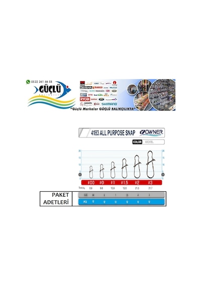Owner 4183 Kaşık Maket Balık Klipsi No:1