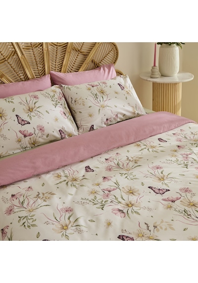 Sarah Anderson Butterflora Çift Kişilik Nevresim Takımı Somon SOMON