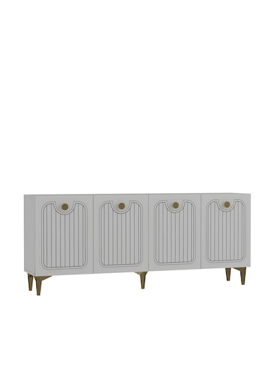 Milano Lazer Pleksi Desen Konsol Tv Sehpası Çok Amaçlı Dolap 180 Cm Ba Beyaz - Altın Milano Lazer Pleksi Desen Konsol Tv Sehpası Çok Amaçlı Dolap 180 Cm Ba Beyaz - Altın