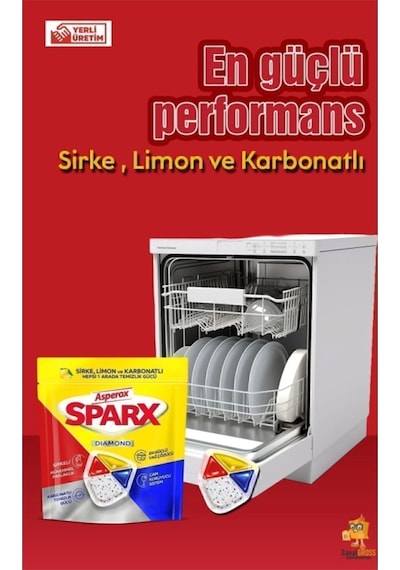 Sparx Bulaşık Makinesi Kapsülü 30'lu X 2 Paket 60 Yıkama