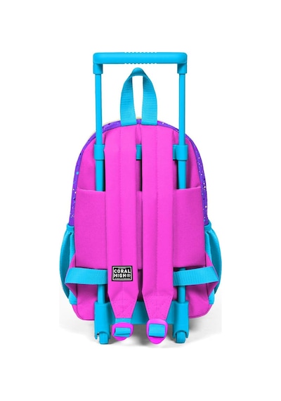 Minik Yuva Çekçekli Sırt Çantası Mor Pembe Anime Kız Desenli İki Bölmeli 24035