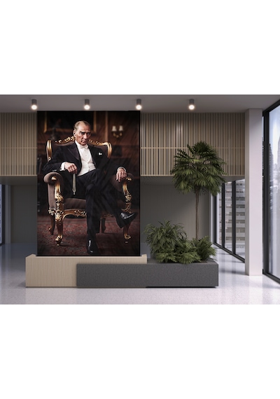 Mustafa Kemal Atatürk 100x150 Cm Poster Duvar Kağıdı 01 Çok Renkli