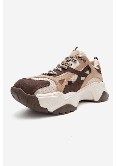 Luvishoes Lecce Kahverengi Süet Multi Kadın Spor Ayakkabı Kahverengi