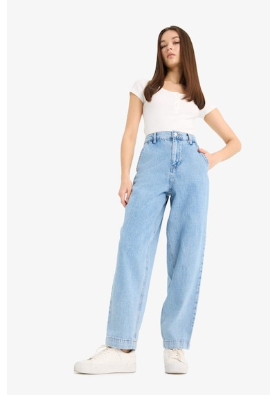 DeFacto Carrot Fit Beli Lastikli Bilek Boy Jean Yıkamalı Pantolon E1686AX25SMNM85