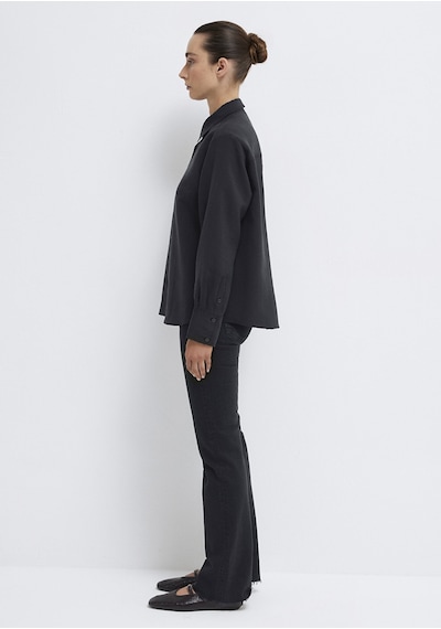 Mavi - Siyah Tencel Gömlek 1211373-900 Siyah