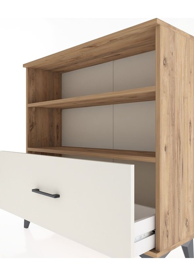 Arges Şifonyer 2 Raflı Tek Çekmeceli 88x30x96 Çam-aytaşı Çam