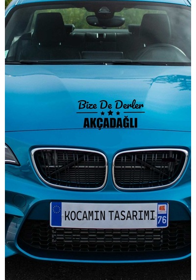 Malatya Akçadağ Klasik Siyah Sticker Malatya Bize De Derler Akçadağlı 40x15 Cm Oto Sticker 40 CM - Siyah