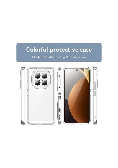 Caseonn Xiaomi Redmi Note 15 Pro Plus Kılıf Kamera Korumalı Darbe Emici Şeffaf Arka Kapak Tam Şeffaf