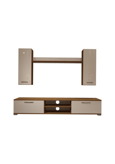 Decoraktiv Eko 5d Mdf Dvd Tv Ünitesi Tv Sehpası - Ceviz Beyaz Ahşap - Beyaz