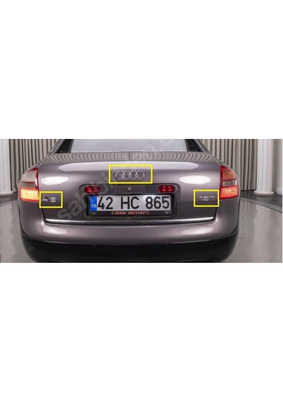 Audi A6 Bagaj Arması & Bagaj Yazısı & 1.8 T Yazı Seti 3'lü Takım