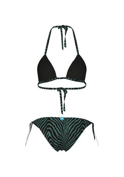 Arena Water Print Triangle Kadın Siyah Yüzücü Bikini 007085506