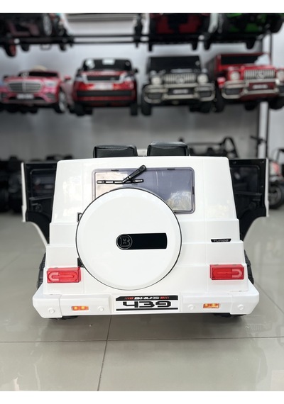 Brabus Özel Plaka Hediyeli Akülü Araba 0-6 Yaş Uzaktan Kumandalı Beyaz