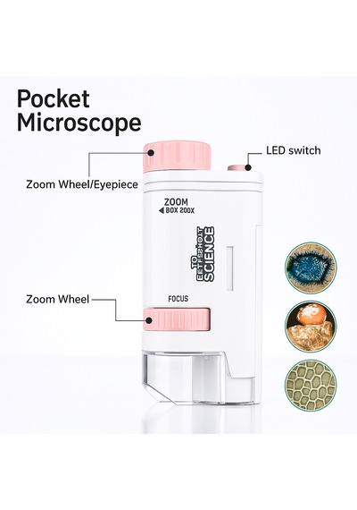 Mini Mikroskop Led Işık İle Gözlem Öğrenme İçin Yüksek Çözünürlük