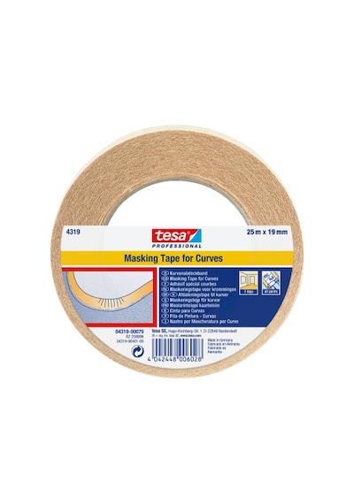 4319 60°C Maskeleme Bandı, Yüksek Krepe Kağıt 50mt* 50mm