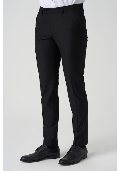 White Stone Amadora P1029 Slim Fit Düz Kumaş Pantolon Siyah Siyah White Stone Amadora P1029 Slim Fit Düz Kumaş Pantolon Siyah Siyah
