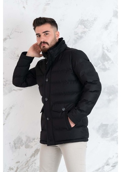 Yaka Kürklü Regular Fit Erkek Şime Mont