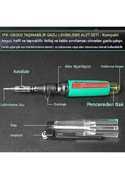 Proskit 1pk-gs003 Gazlı Havya Çakmaklı