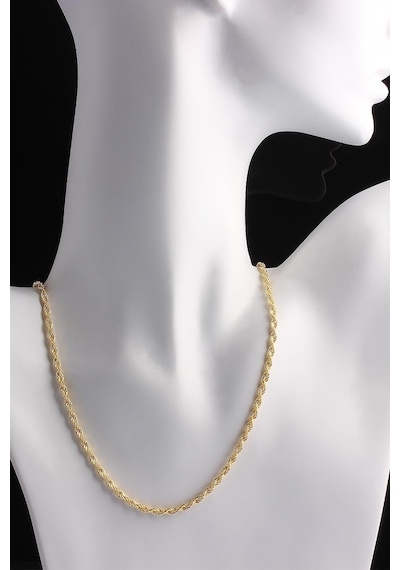 Omar Silver Unisex Halat Gümüş Zincir 3 Mm Elmas Kesim Gold Altın