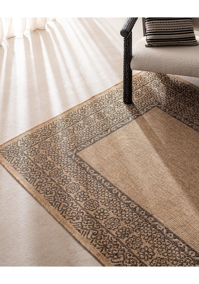Madame Coco Orens Halı - Naturel/siyah - 160x230 Cm 8684427332078 Çok Renkli